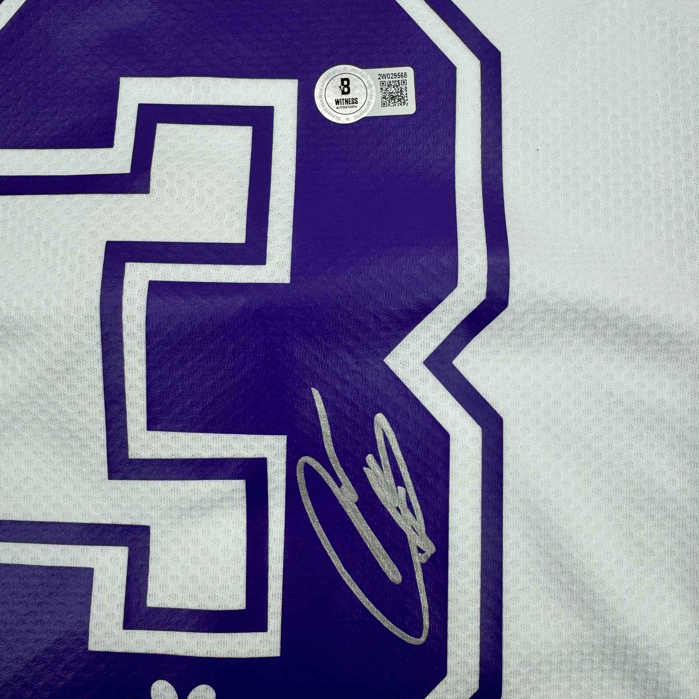 Framed Autographed/Signed Roberto Carlos 35x39 Real Madrid White Soccer Jersey Beckett BAS COA #2