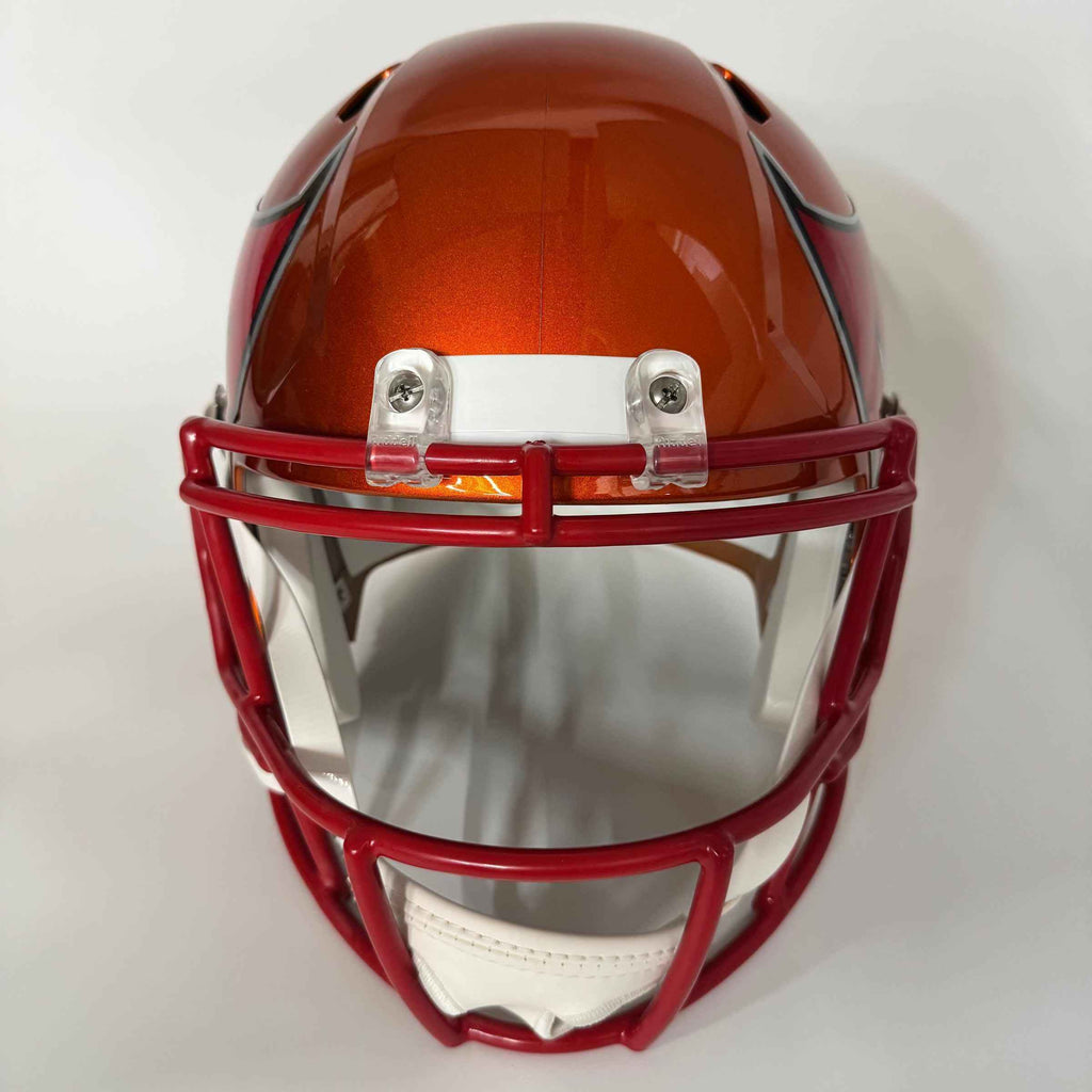 Autographed/Signed Tom Brady Tampa Bay Buccaneers Blaze Full Size FS F/S Replica Football Helmet Fanatics COA
