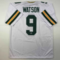 Autographed/Signed Christian Watson Green Bay White Football Jersey Beckett BAS COA