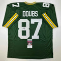 Autographed/Signed Romeo Doubs Green Bay Green Football Jersey JSA COA