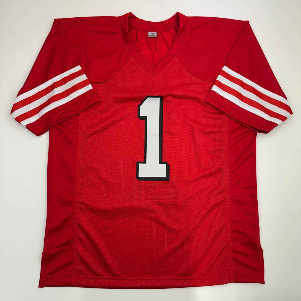 Autographed/Signed Deebo Samuel San Francisco Red Alternate Football Jersey JSA COA