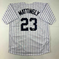 Autographed/Signed Don Mattingly New York Pinstripe Baseball Jersey Beckett BAS COA