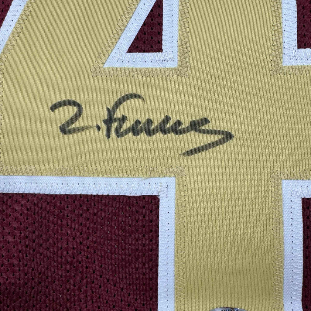 Autographed/Signed Zay Flowers Boston College Maroon Football Jersey Beckett BAS COA