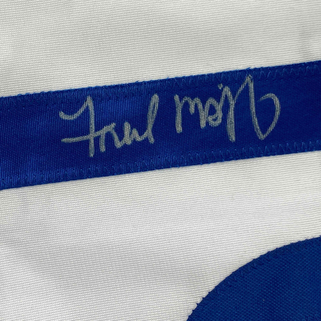 Autographed/Signed Fred McGriff Toronto White Baseball Jersey JSA COA