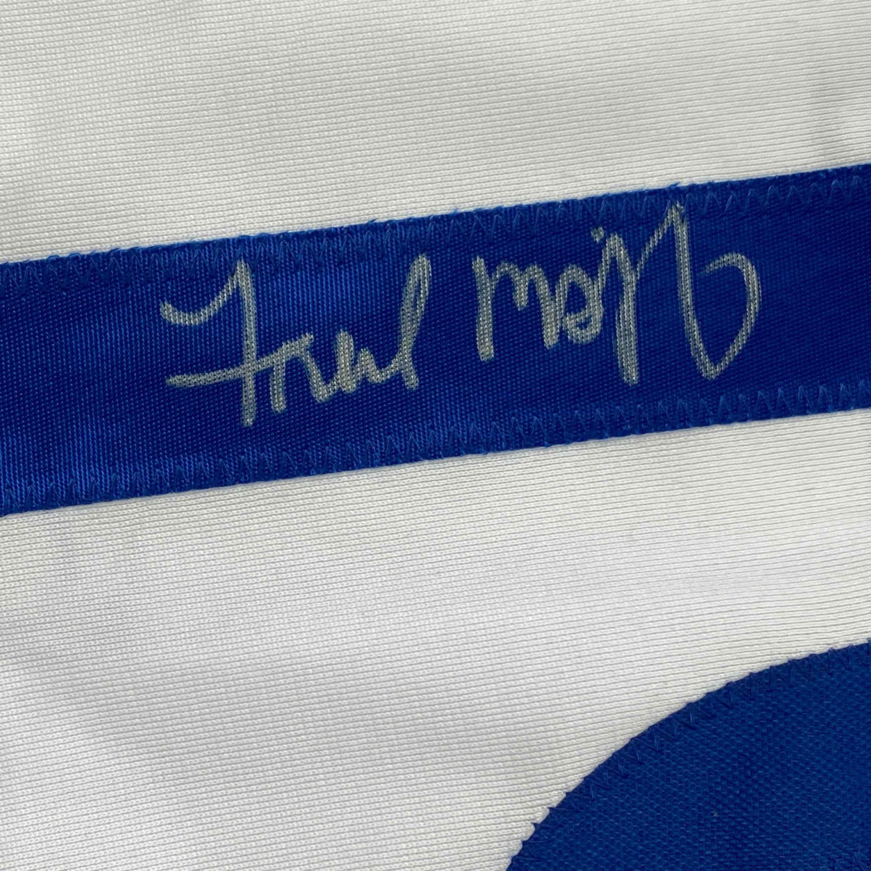Autographed/Signed Fred McGriff Toronto White Baseball Jersey JSA COA