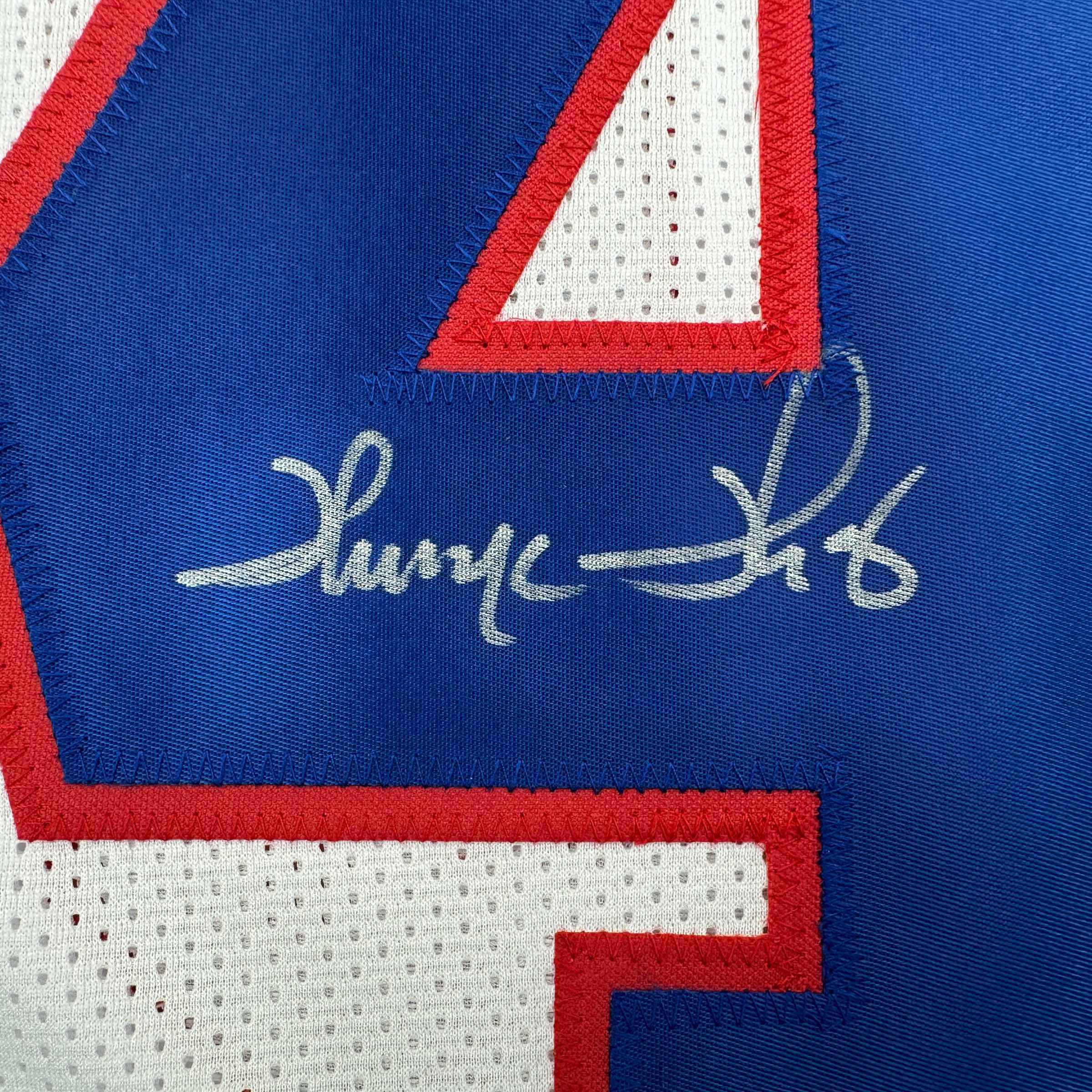Autographed/Signed Thurman Thomas Buffalo White Football Jersey Beckett BAS COA