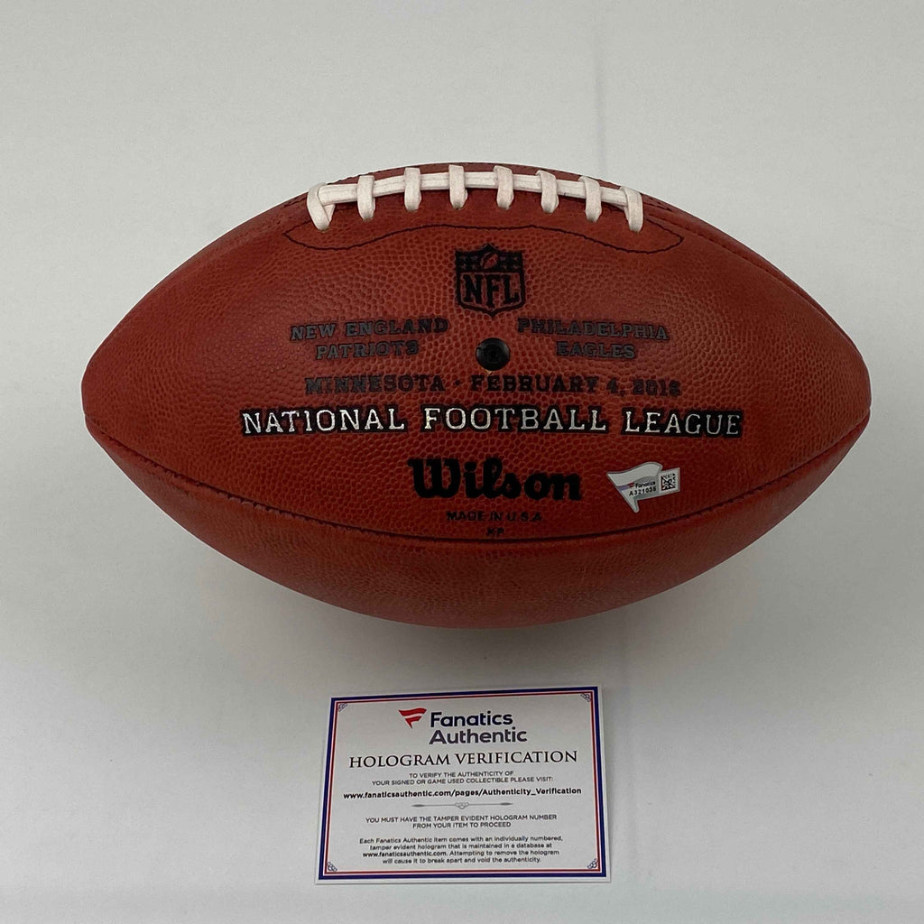 Autographed/Signed Carson Wentz Super Bowl LII Authentic The Duke Full Size Football Fanatics COA