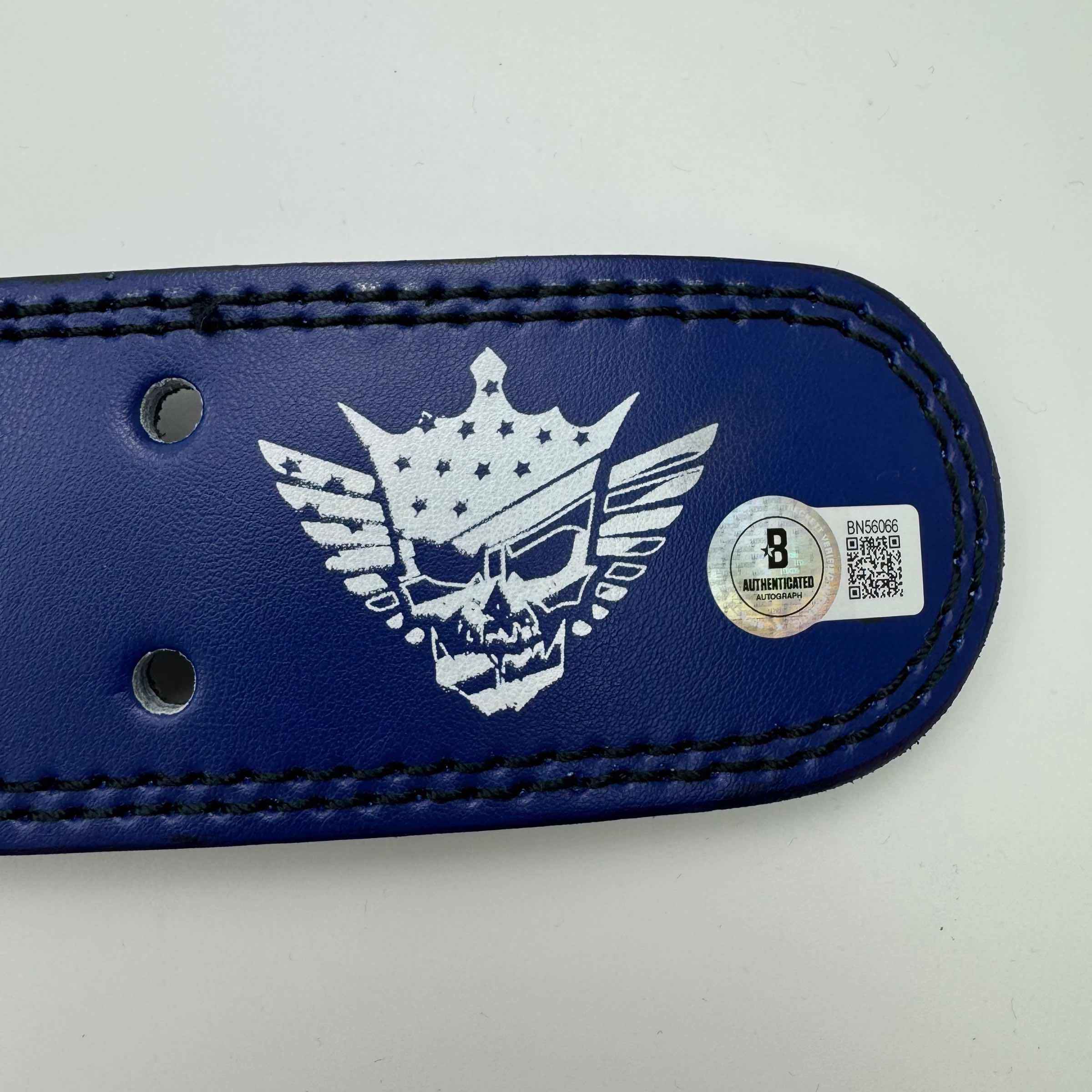 Autographed/Signed Cody Rhodes Blue American Nightmare WWE Wrestling Belt Beckett BAS COA