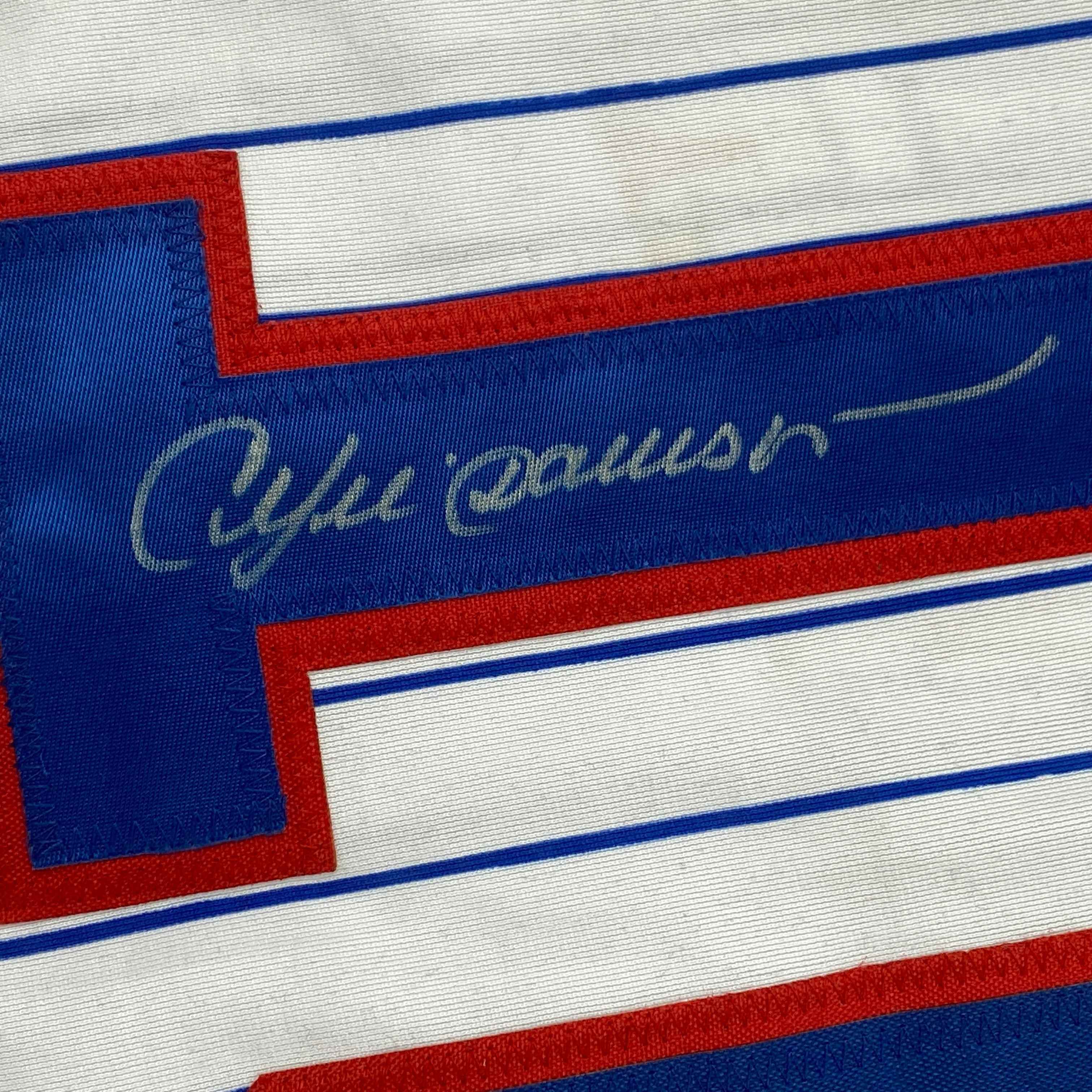 Autographed/Signed Andre Dawson Montreal Pinstripe Baseball Jersey JSA COA
