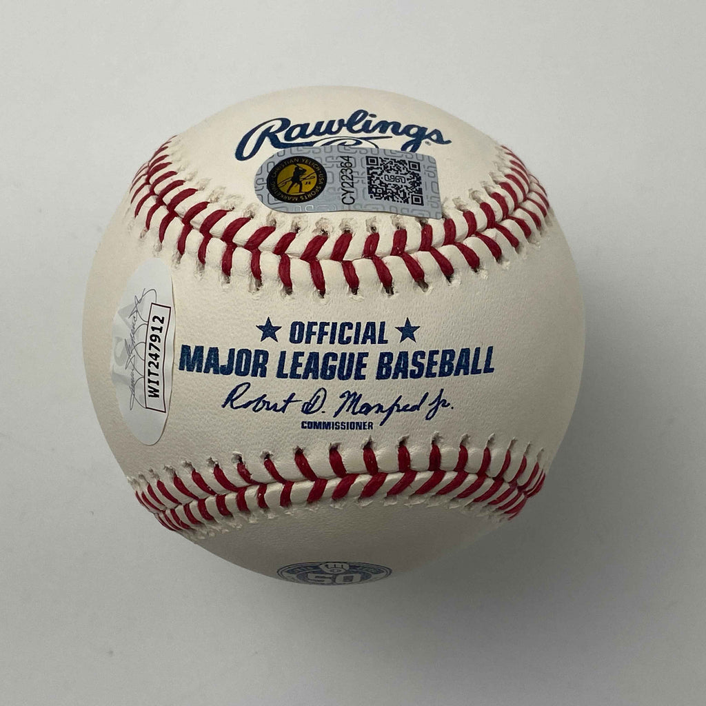 Autographed/Signed Christian Yelich Brewers 50th Anniversary Rawlings Official Major League Baseball ROML JSA COA