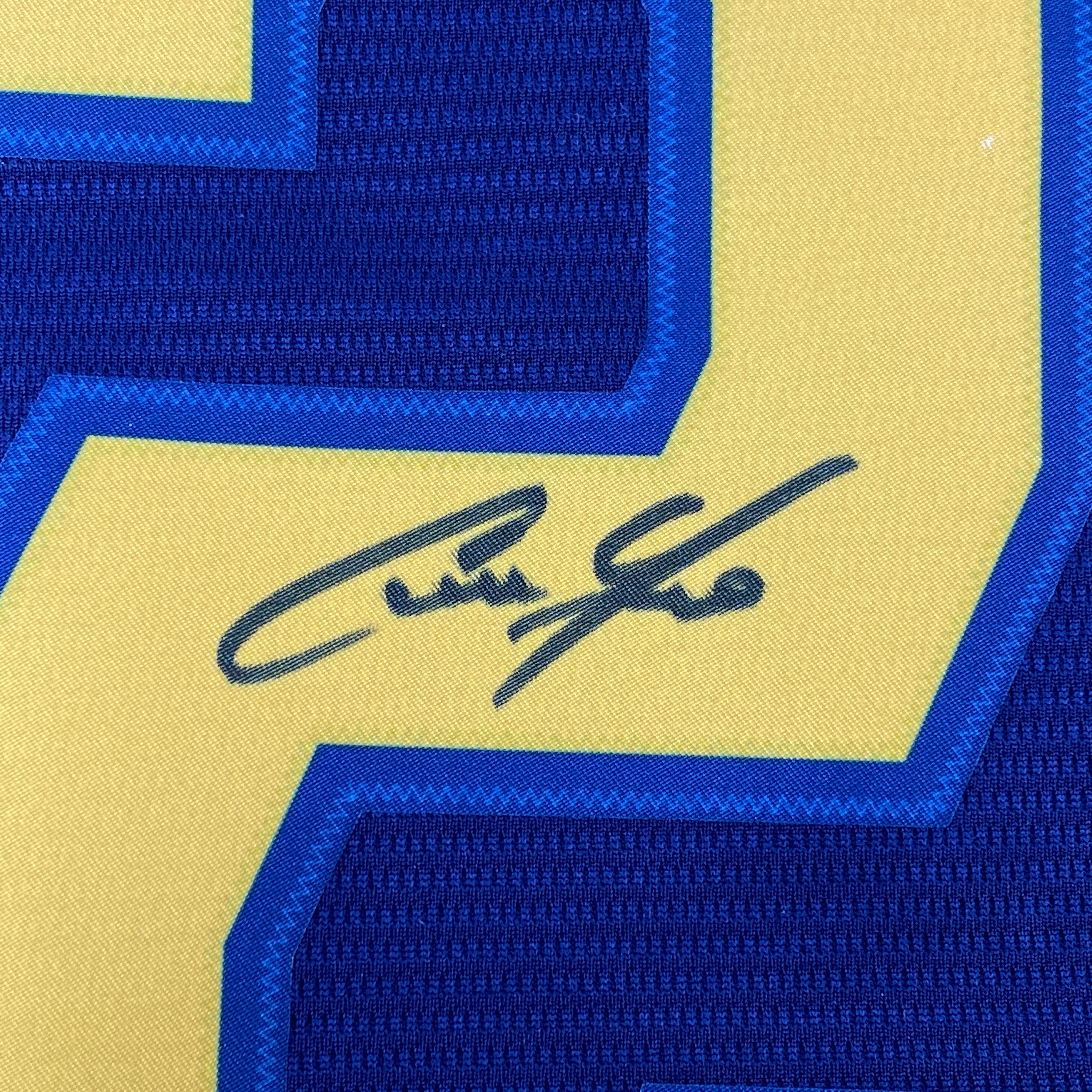 Autographed/Signed Christian Yelich Milwaukee Brewers Blue Alternate Baseball Jersey JSA COA