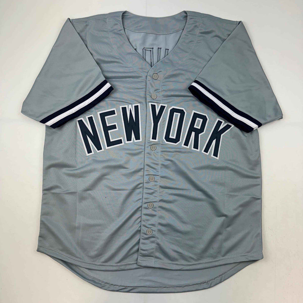 Autographed/Signed Ron Guidry New York Grey Baseball Jersey Beckett BAS COA