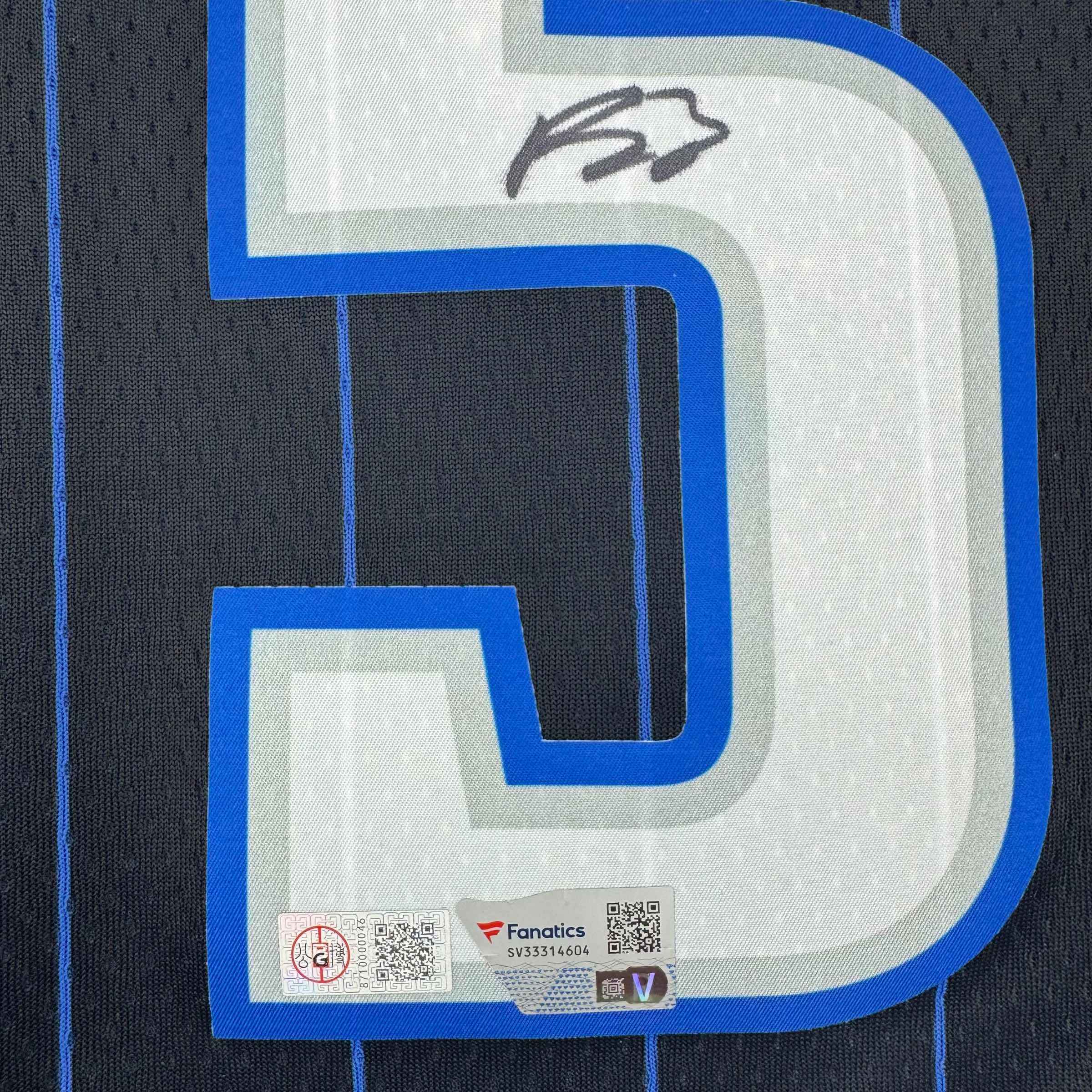 Autographed/Signed Paolo Banchero Orlando Black Magic Nike Jersey Fanatics COA