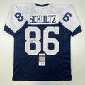 Autographed/Signed Dalton Schultz Dallas Thanksgiving Day Football Jersey JSA COA
