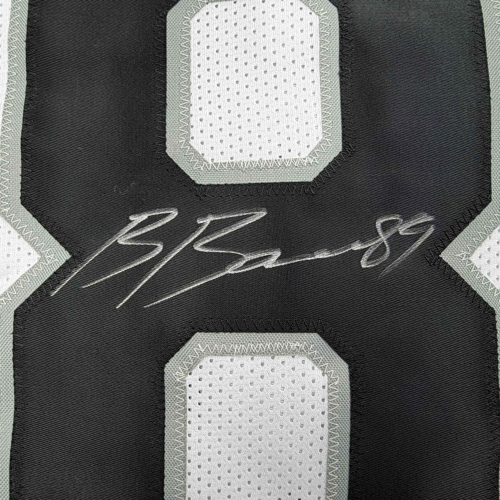Autographed/Signed Brock Bowers Las Vegas Oakland White Football Jersey Beckett BAS COA