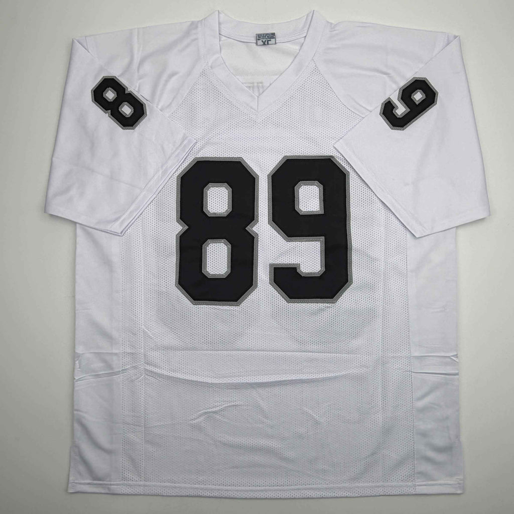Autographed/Signed Brock Bowers Las Vegas Oakland White Football Jersey Beckett BAS COA