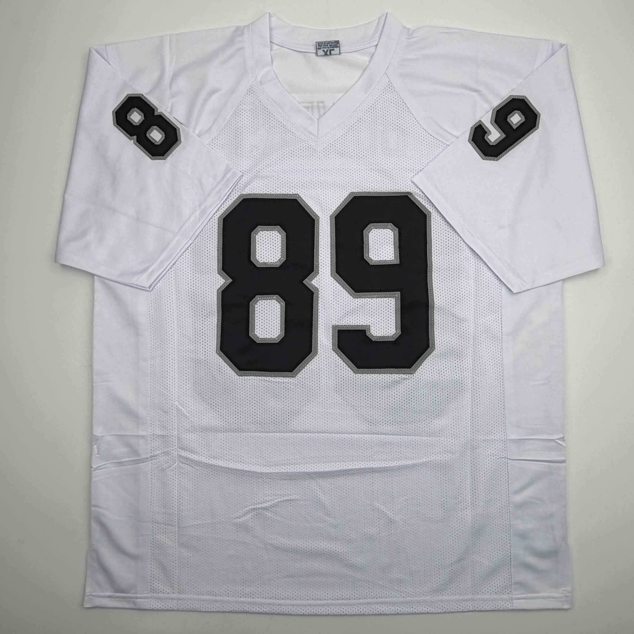 Autographed/Signed Brock Bowers Las Vegas Oakland White Football Jersey Beckett BAS COA