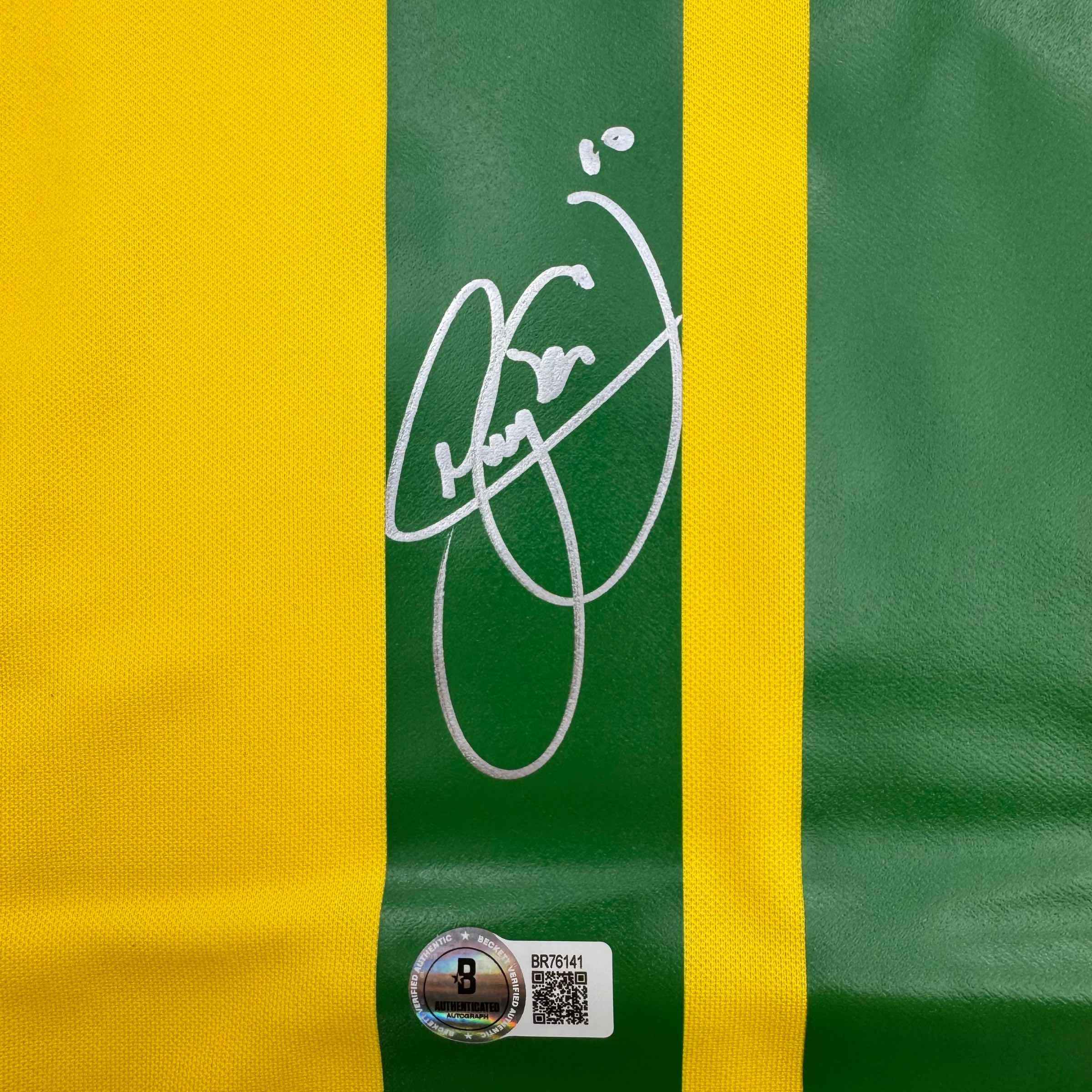 Autographed/Signed Neymar Jr. Brazil Soccer Futbol Jersey Beckett BAS COA