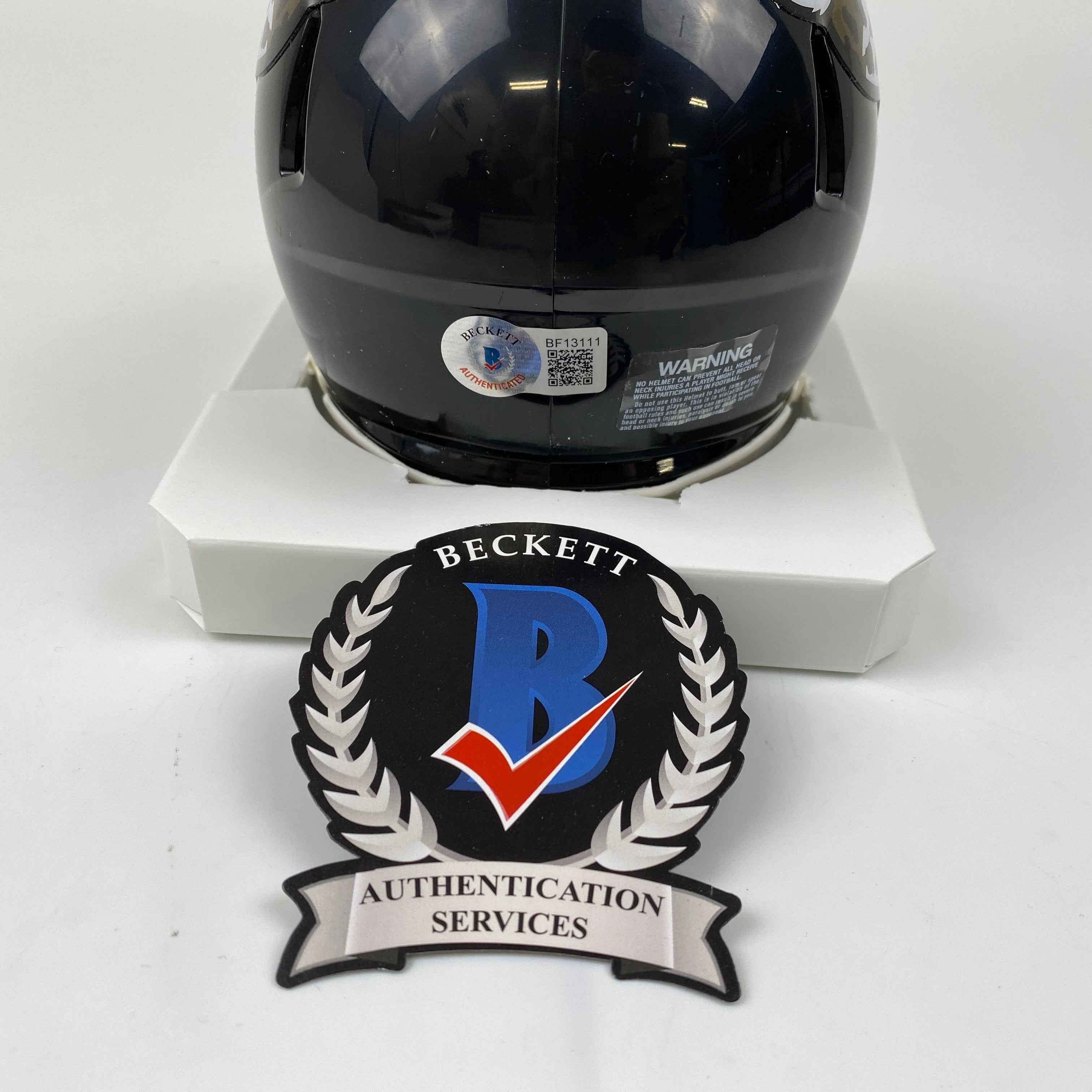 Autographed/Signed Travon Walker #1 Pick Jacksonville Jaguars Jags Mini Football Helmet Beckett BAS COA