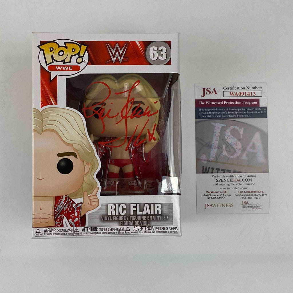 Autographed/Signed Ric Flair 16x #63 Funko Pop WWE WWF Figurine JSA COA