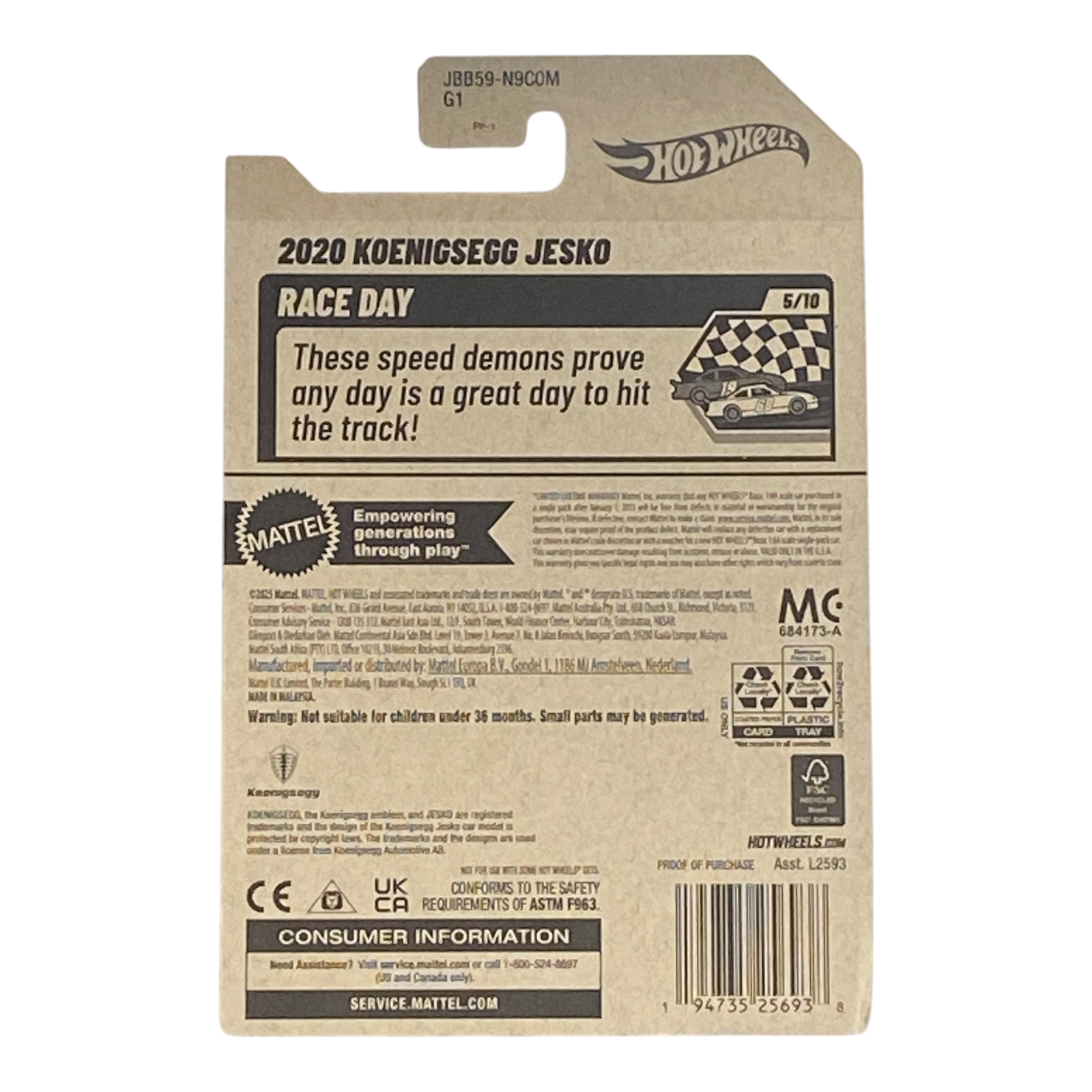 Hot Wheels 2020 Koenigsegg Jesko - HW Race Day Series 5/10