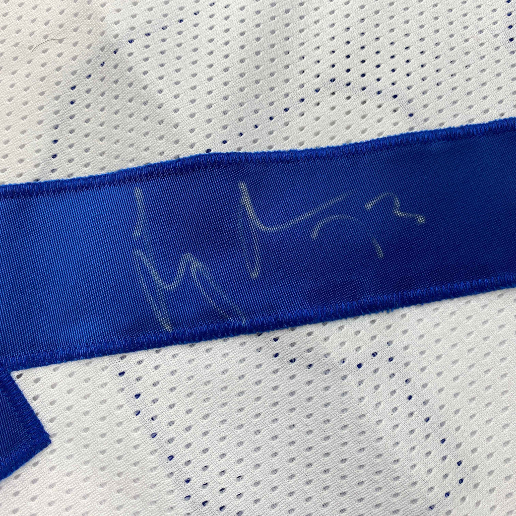 Autographed/Signed Larry Allen Dallas White Football Jersey JSA COA