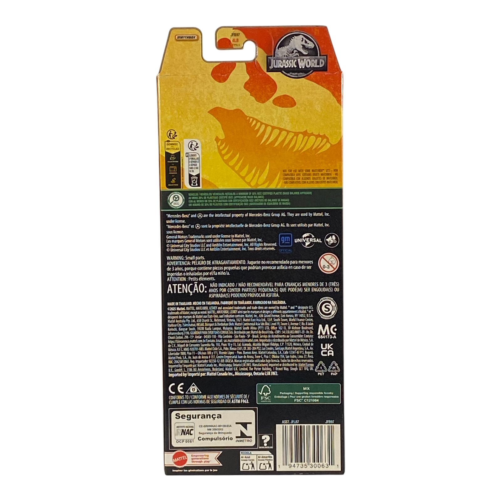 Matchbox Jurassic World Dinosaur Danger | 5 Pack Edition