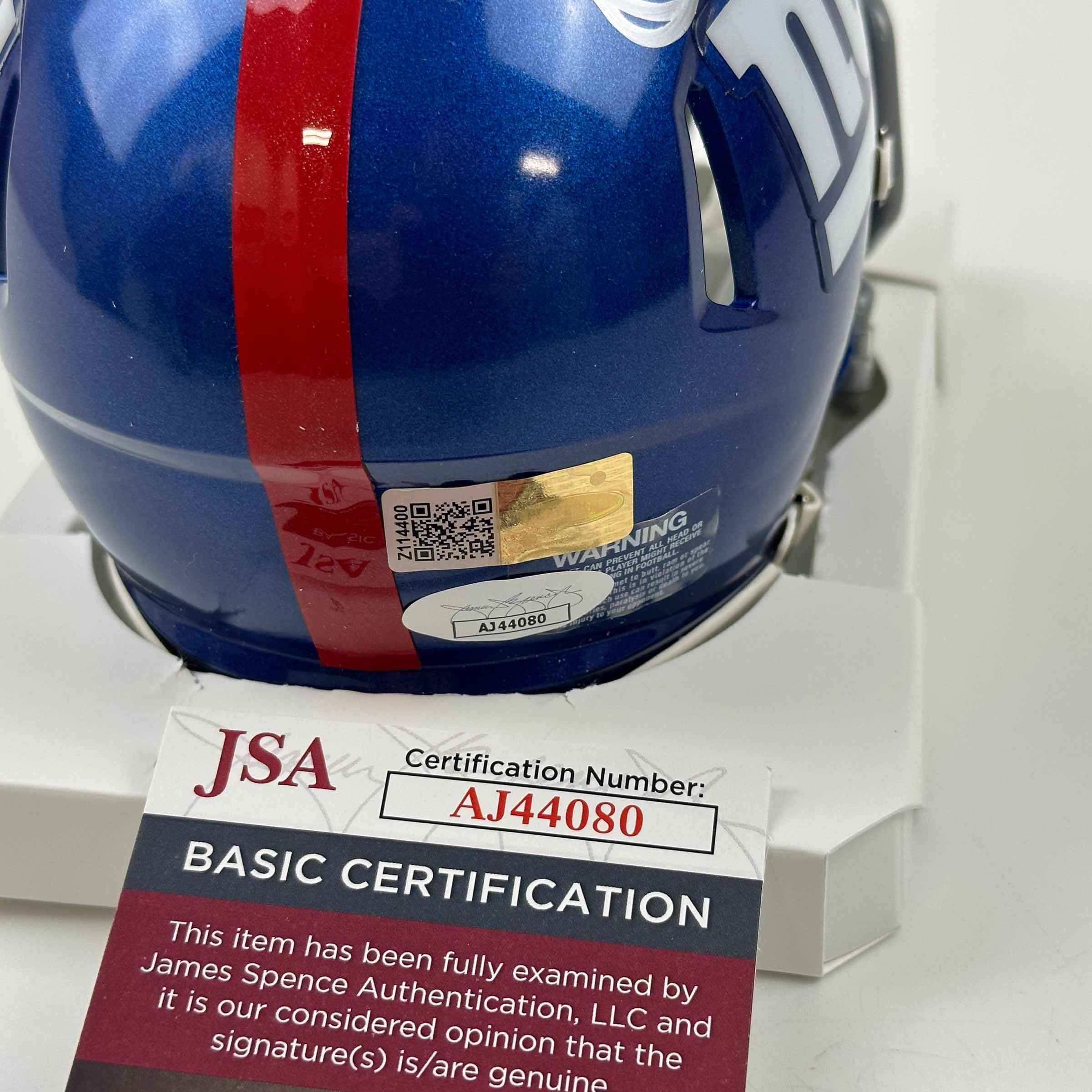 Autographed/Signed Darren Waller New York Giants Mini Football Helmet JSA COA
