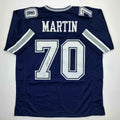 Autographed/Signed Zack Martin Dallas Blue Football Jersey Beckett BAS COA