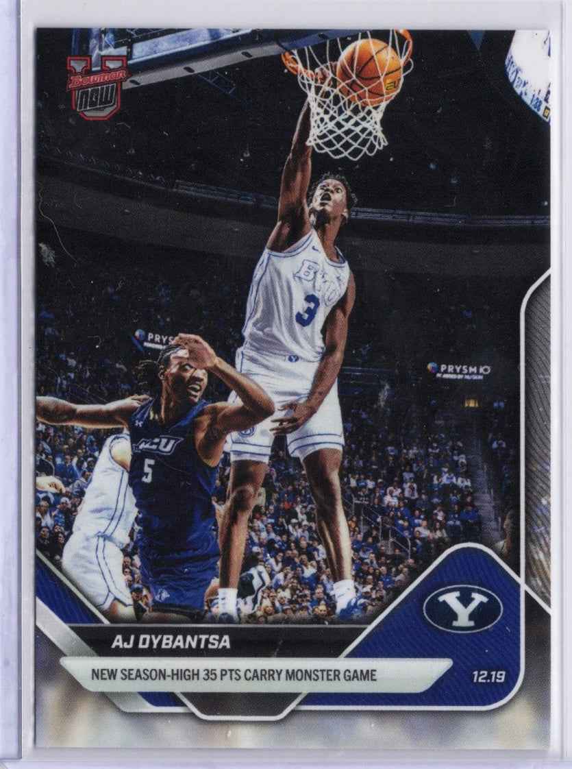 2025 Topps Bowman U Now AJ Dybantsa #35SP BYU Cougars Rookie RC Basketball Card