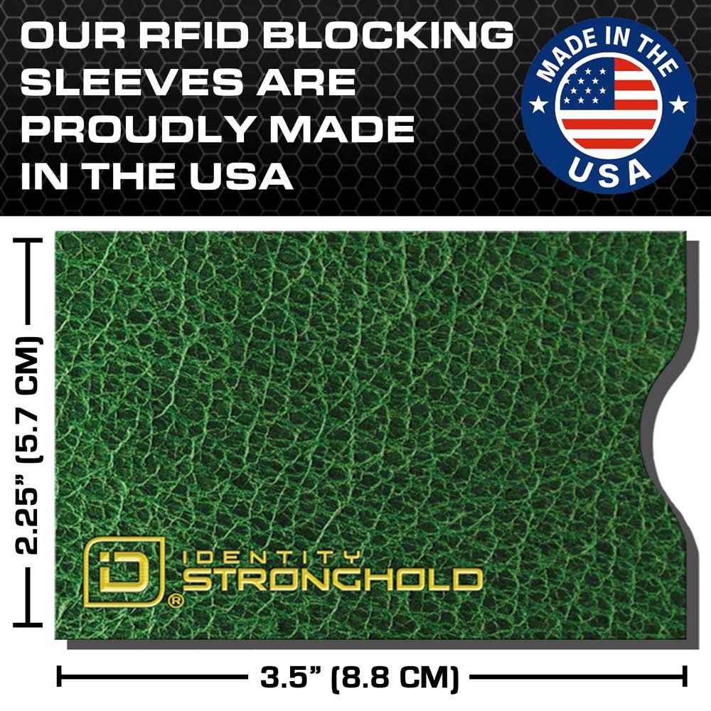 RFID Blocking Credit Card Sleeves - Leather Look 8 Pack