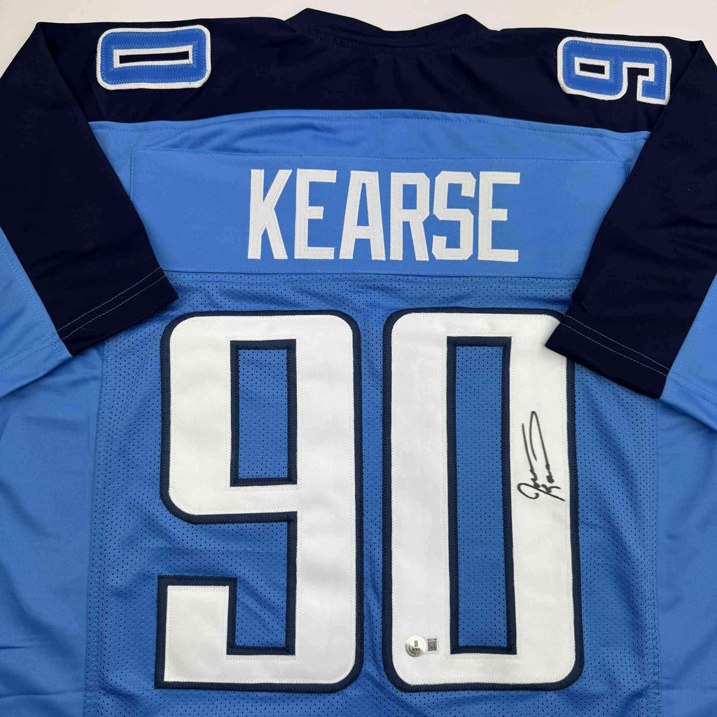 Autographed/Signed Jevon Kearse Tennessee Powder Blue Football Jersey JSA COA