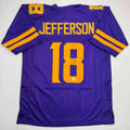 Autographed/Signed Justin Jefferson Minnesota Color Rush Football Jersey JSA COA