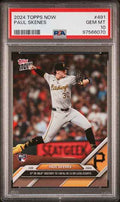 Graded 2024 Topps Now Paul Skenes #491 Rookie RC Baseball Card PSA 10 Gem Mint