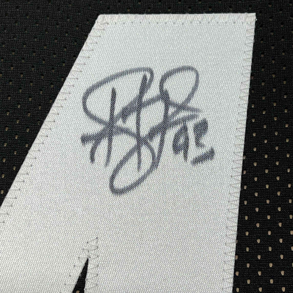 Framed Autographed/Signed Troy Polamalu 35x39 Pittsburgh Black Football Jersey JSA COA