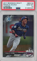 Graded 2017 Bowman Draft Chrome Ronald Acuna Jr. #BDC39 Rookie RC Baseball Card PSA 10 Gem Mint
