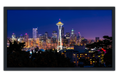 Professionally Framed Seattle Washington Skyline High-Resolution Panoramic Photo 12x22 Wall Art