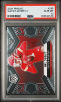 Graded 2024 Panini Mosaic Xavier Worthy #285 Rookie RC Football Card PSA 10 Gem Mint