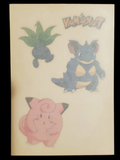 Merlin Pokémon Temporary Tattoos (Clefairy, Nidoqueen, Oddish)
