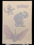 Merlin Pokémon Temporary Tattoos (Venomoth, Machoke, Abra)