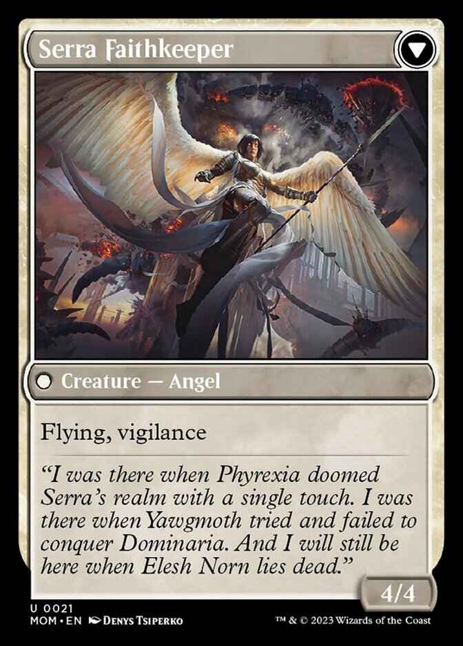 Invasion of Dominaria // Serra Faithkeeper (MOM-021) - March of the Machine
