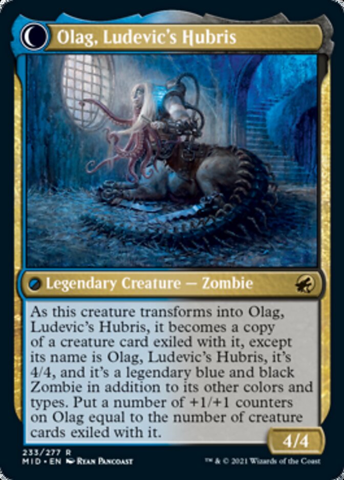 Ludevic, Necrogenius // Olag, Ludevic's Hubris (MID-233) - Innistrad: Midnight Hunt: (Double Faced Transform)