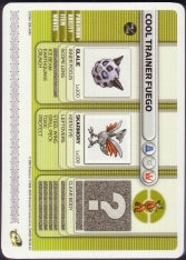 Pokémon Battle-e - Iron Defense Cool Trainer Fuego