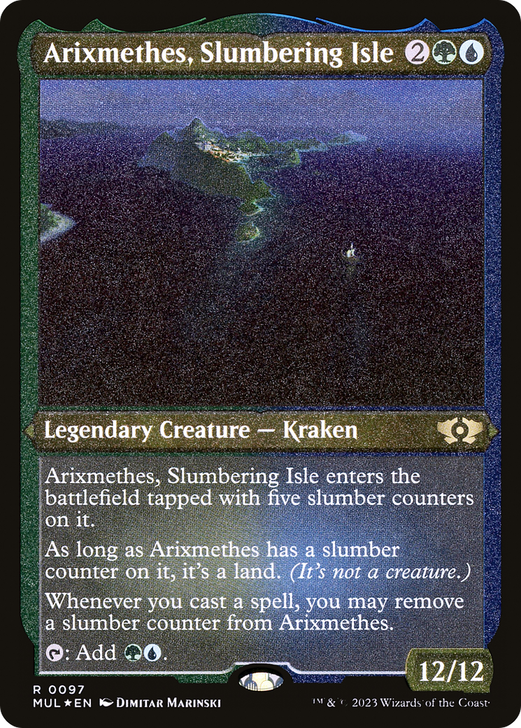 Arixmethes, Slumbering Isle (Foil Etched) (MUL-097) - Multiverse Legends Foil