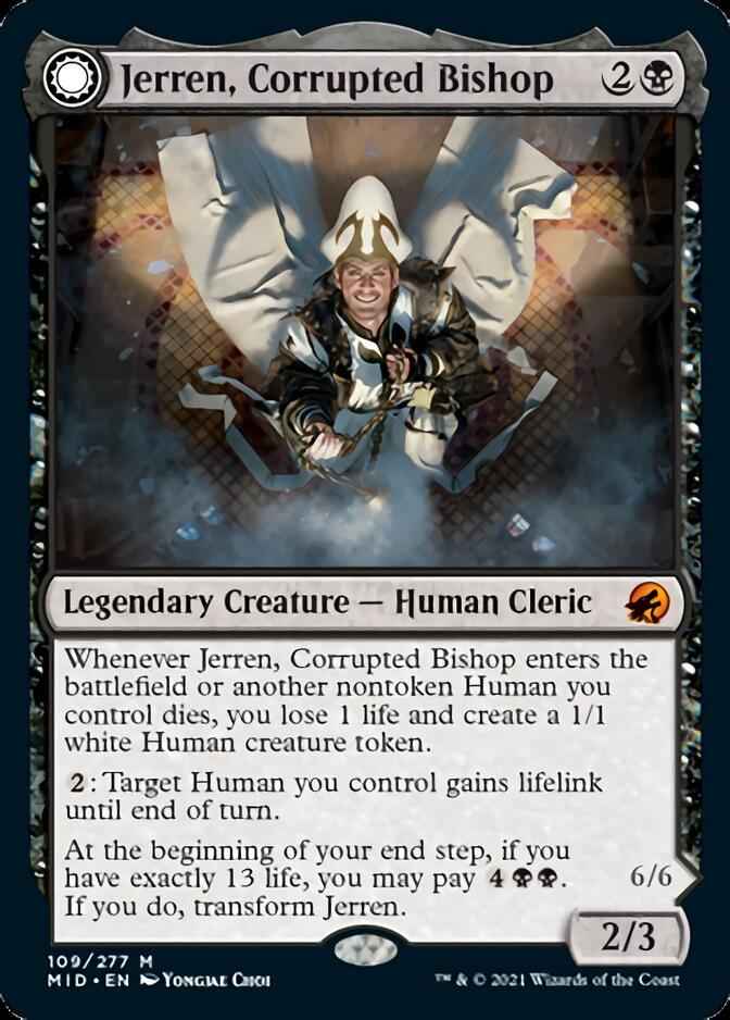 Jerren, Corrupted Bishop // Ormendahl, the Corrupter (MID-109) - Innistrad: Midnight Hunt: (Double Faced Transform)