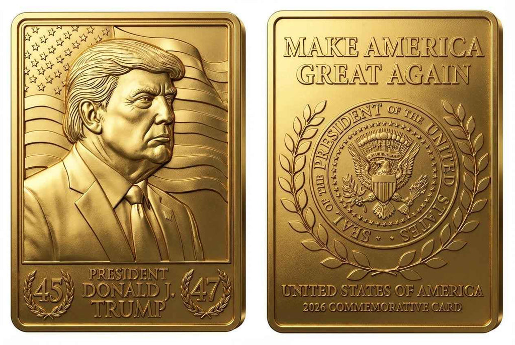 President Trump (45/47) 3D Gold Trading Card