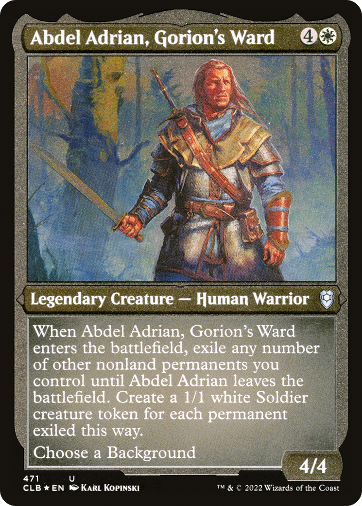 Abdel Adrian, Gorion's Ward (Foil Etched) (CLB-471) - Commander Legends: Battle for Baldur's Gate Foil