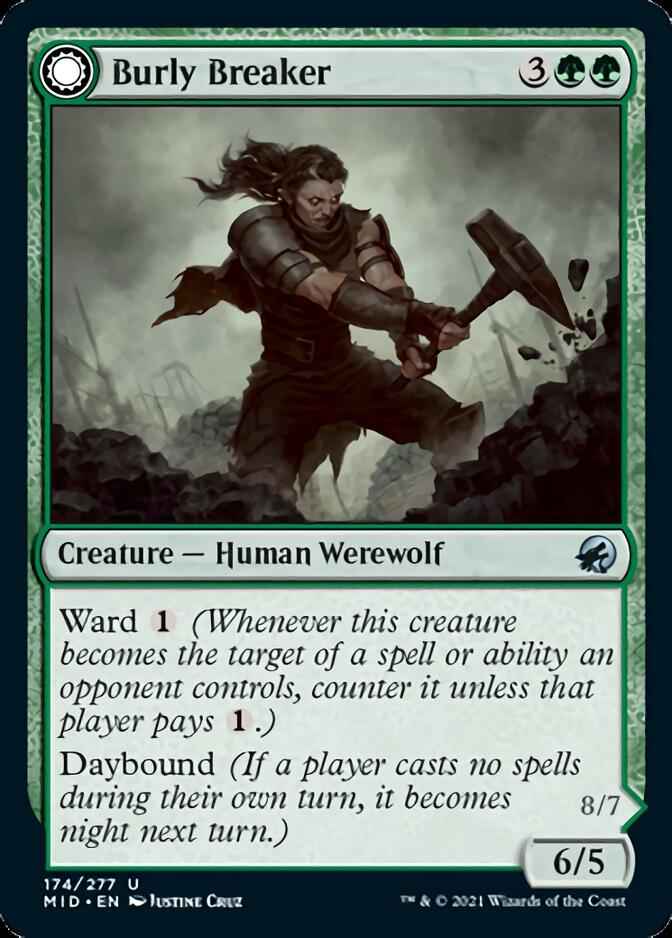 Burly Breaker // Dire-Strain Demolisher (MID-174) - Innistrad: Midnight Hunt: (Double Faced Transform)