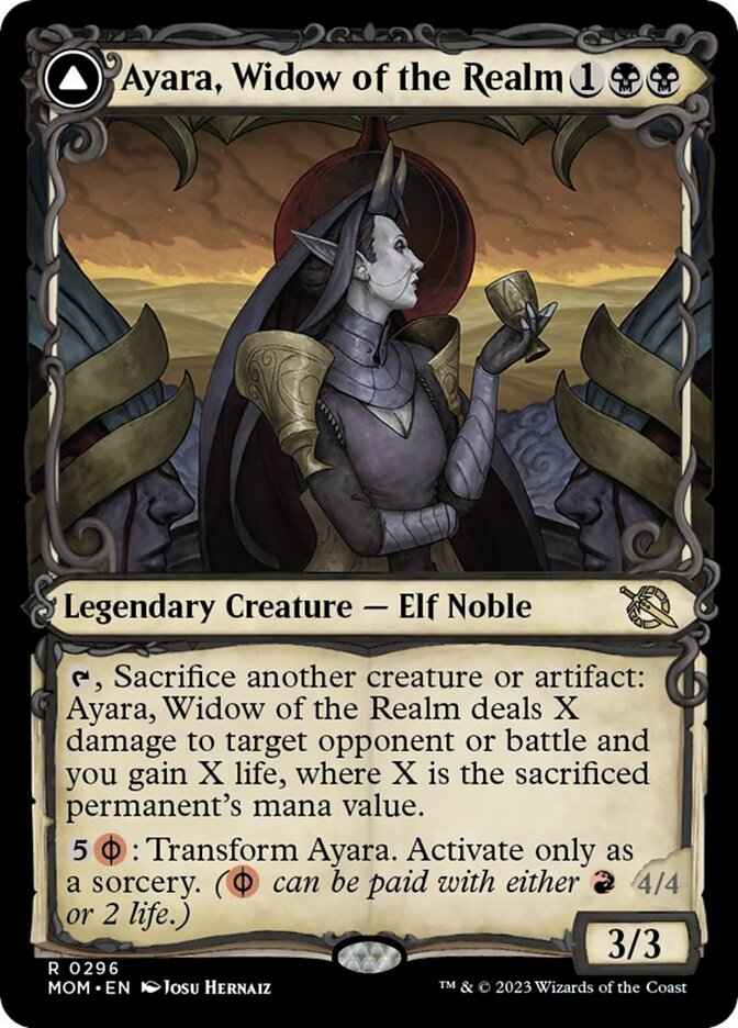 Ayara, Widow of the Realm // Ayara, Furnace Queen (MOM-296) - March of the Machine: (Showcase)