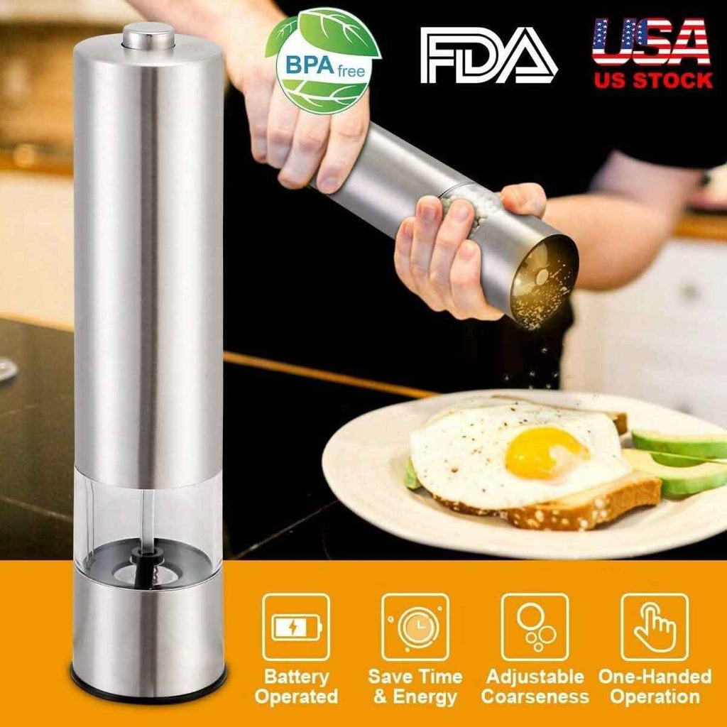 Electric Salt Pepper Grinder with Light Adjustable Coarseness